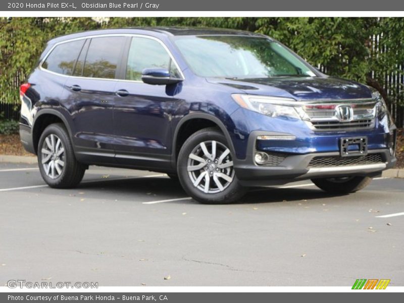 Obsidian Blue Pearl / Gray 2020 Honda Pilot EX-L