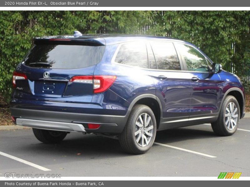 Obsidian Blue Pearl / Gray 2020 Honda Pilot EX-L