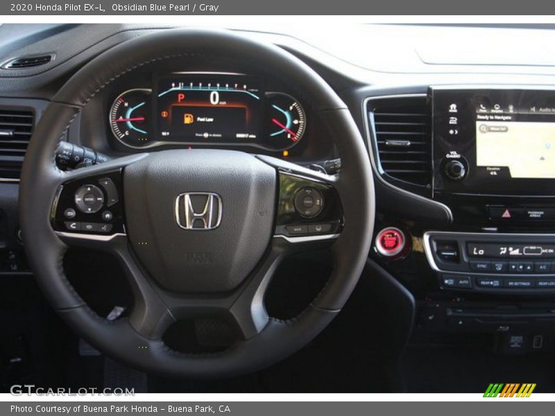 Obsidian Blue Pearl / Gray 2020 Honda Pilot EX-L