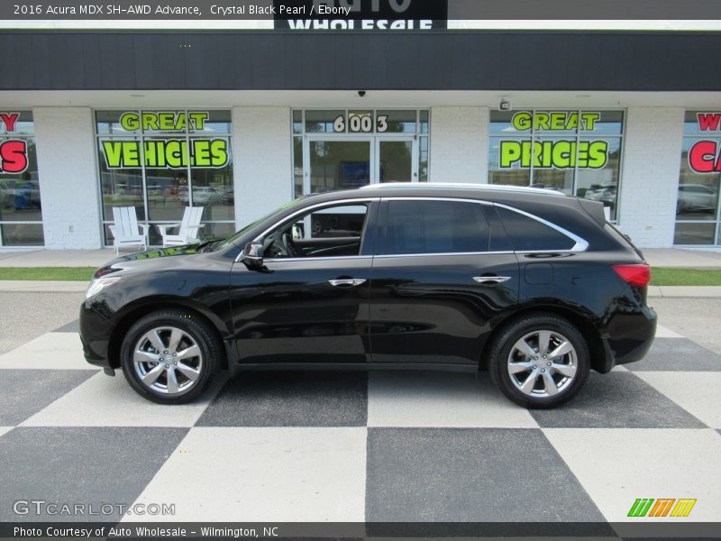 Crystal Black Pearl / Ebony 2016 Acura MDX SH-AWD Advance