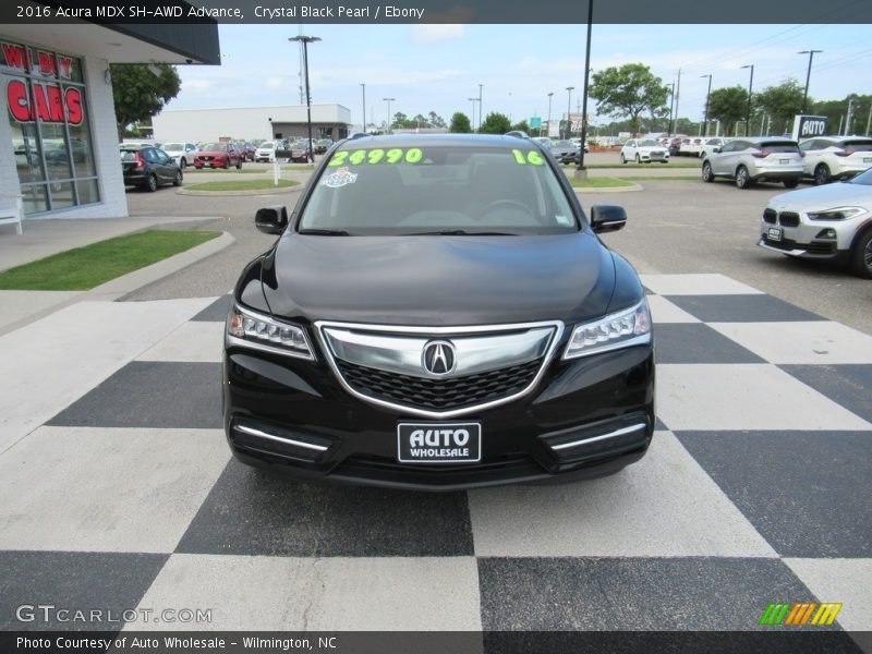 Crystal Black Pearl / Ebony 2016 Acura MDX SH-AWD Advance