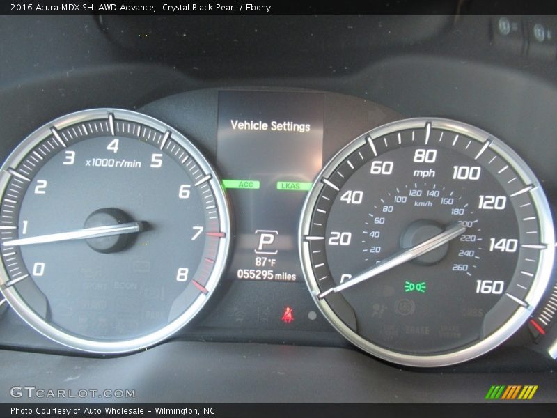 Crystal Black Pearl / Ebony 2016 Acura MDX SH-AWD Advance
