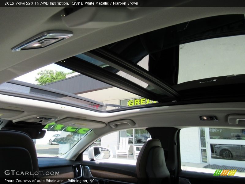 Crystal White Metallic / Maroon Brown 2019 Volvo S90 T6 AWD Inscription