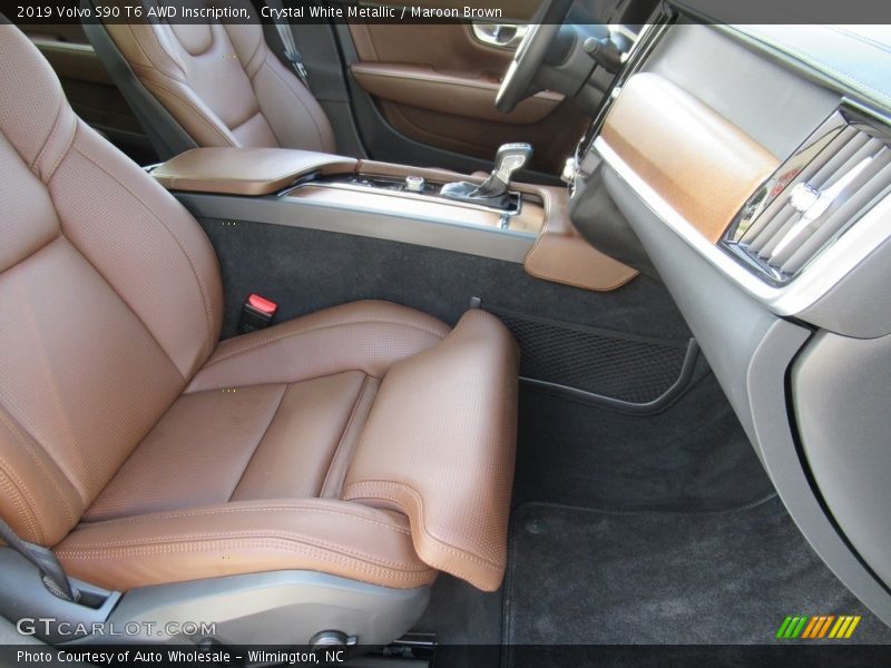 Crystal White Metallic / Maroon Brown 2019 Volvo S90 T6 AWD Inscription