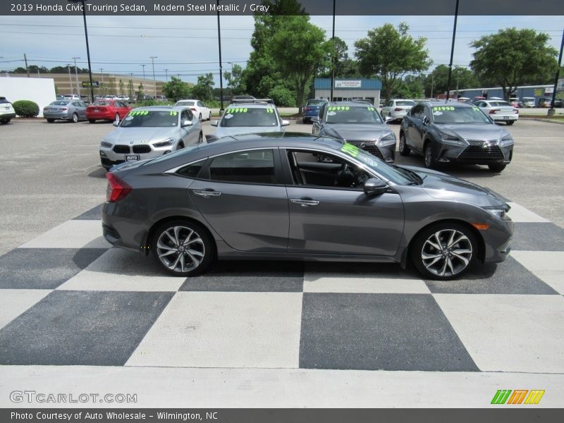 Modern Steel Metallic / Gray 2019 Honda Civic Touring Sedan
