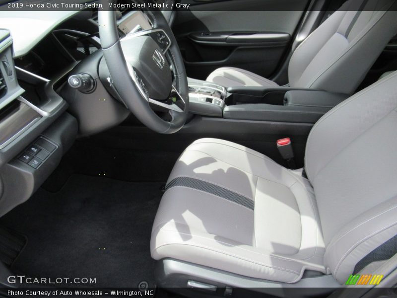 Modern Steel Metallic / Gray 2019 Honda Civic Touring Sedan