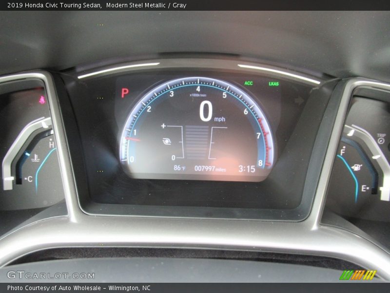 Modern Steel Metallic / Gray 2019 Honda Civic Touring Sedan