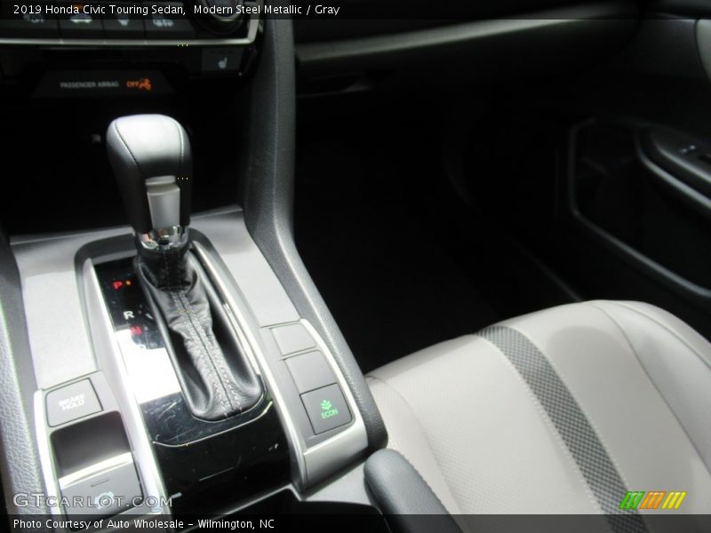 Modern Steel Metallic / Gray 2019 Honda Civic Touring Sedan
