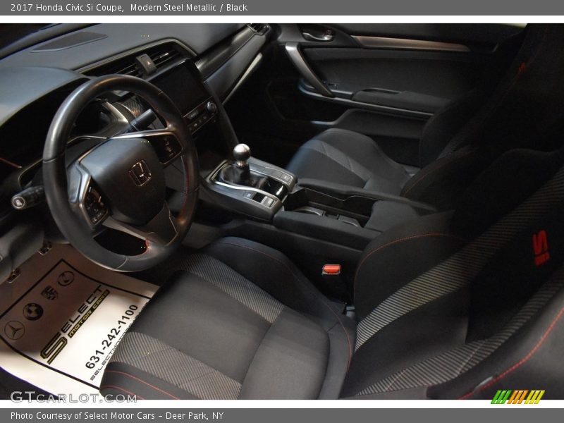 Modern Steel Metallic / Black 2017 Honda Civic Si Coupe