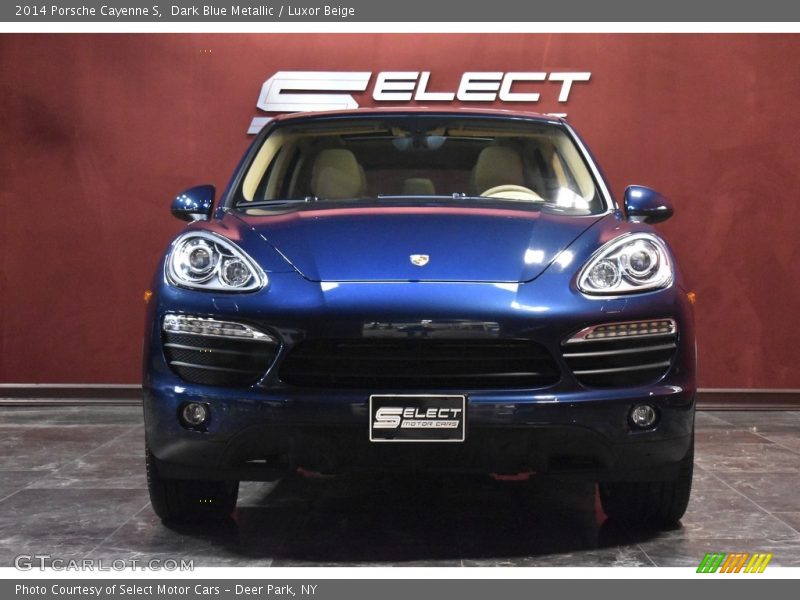 Dark Blue Metallic / Luxor Beige 2014 Porsche Cayenne S