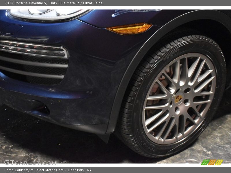 Dark Blue Metallic / Luxor Beige 2014 Porsche Cayenne S
