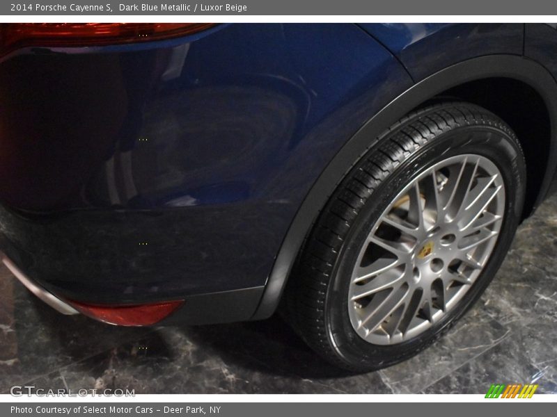 Dark Blue Metallic / Luxor Beige 2014 Porsche Cayenne S