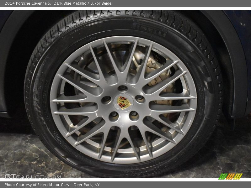 Dark Blue Metallic / Luxor Beige 2014 Porsche Cayenne S