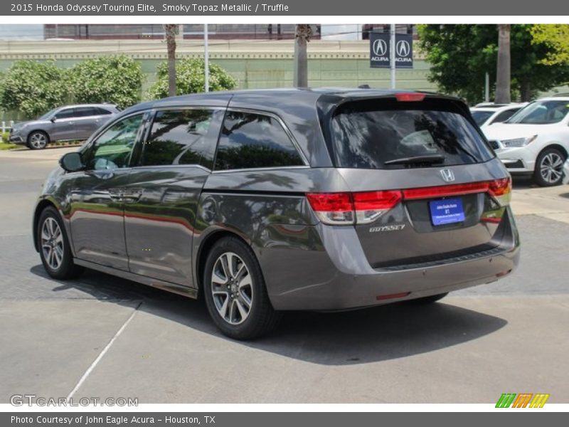 Smoky Topaz Metallic / Truffle 2015 Honda Odyssey Touring Elite