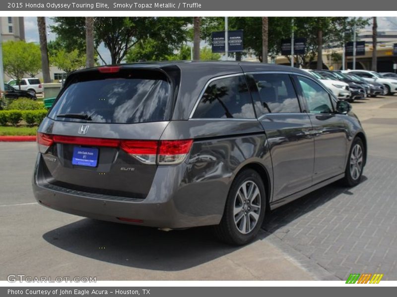 Smoky Topaz Metallic / Truffle 2015 Honda Odyssey Touring Elite