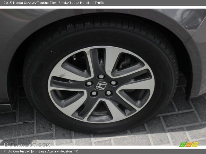 Smoky Topaz Metallic / Truffle 2015 Honda Odyssey Touring Elite