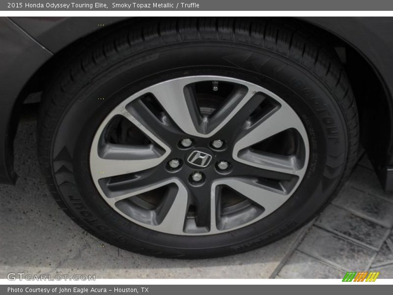 Smoky Topaz Metallic / Truffle 2015 Honda Odyssey Touring Elite