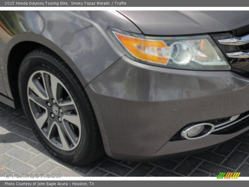 Smoky Topaz Metallic / Truffle 2015 Honda Odyssey Touring Elite