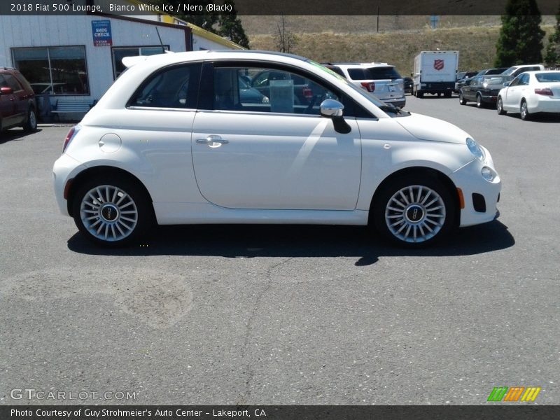 Bianco White Ice / Nero (Black) 2018 Fiat 500 Lounge