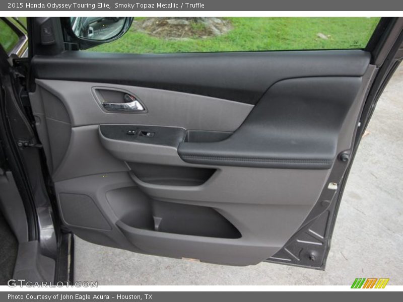 Smoky Topaz Metallic / Truffle 2015 Honda Odyssey Touring Elite