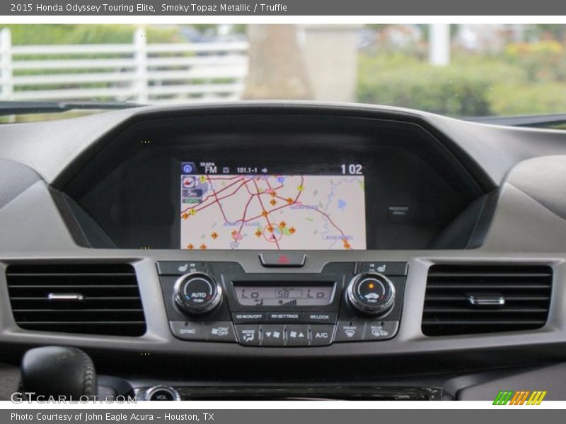 Smoky Topaz Metallic / Truffle 2015 Honda Odyssey Touring Elite