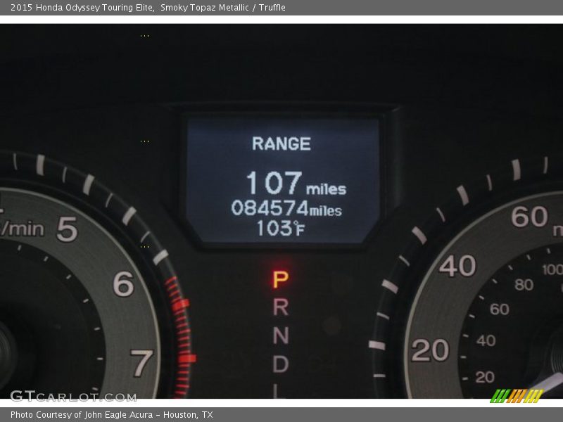 Smoky Topaz Metallic / Truffle 2015 Honda Odyssey Touring Elite