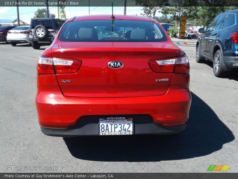 Signal Red / Black 2017 Kia Rio EX Sedan