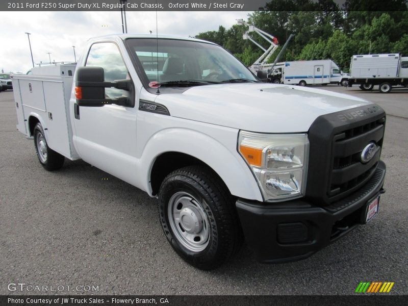 Front 3/4 View of 2011 F250 Super Duty XL Regular Cab Chassis