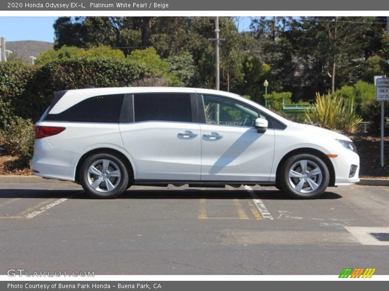 Platinum White Pearl / Beige 2020 Honda Odyssey EX-L