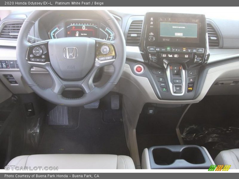 Platinum White Pearl / Beige 2020 Honda Odyssey EX-L