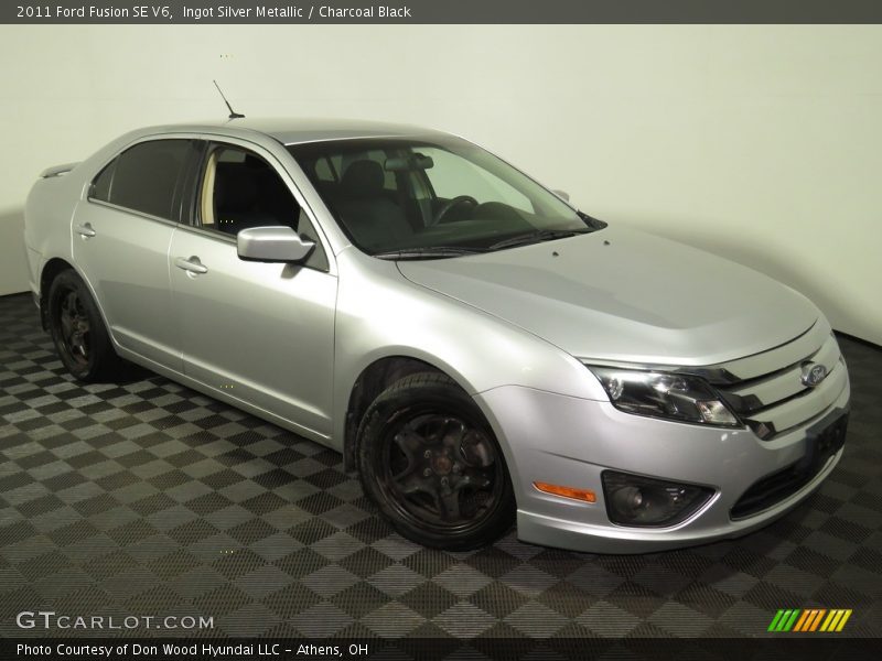 Ingot Silver Metallic / Charcoal Black 2011 Ford Fusion SE V6