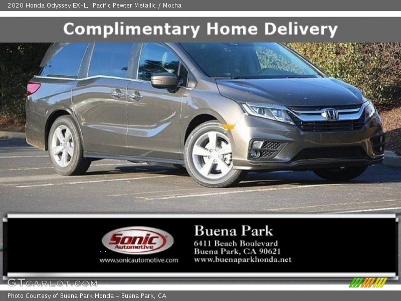 Pacific Pewter Metallic / Mocha 2020 Honda Odyssey EX-L