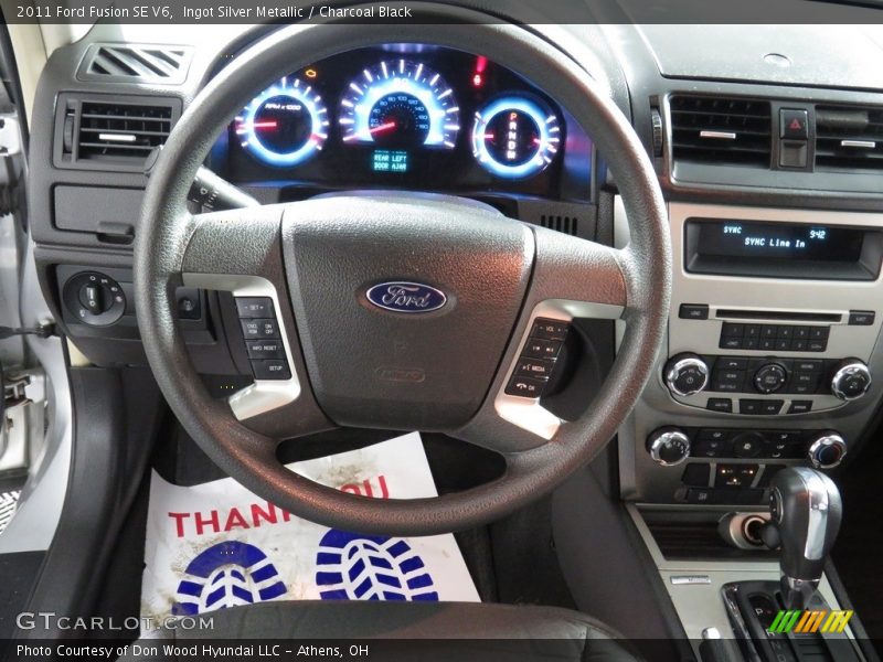 Ingot Silver Metallic / Charcoal Black 2011 Ford Fusion SE V6