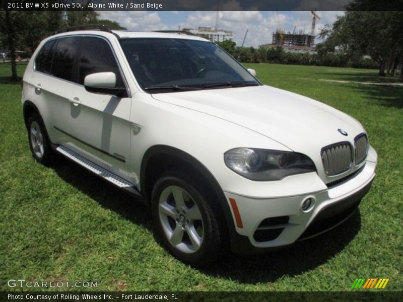 Alpine White / Sand Beige 2011 BMW X5 xDrive 50i