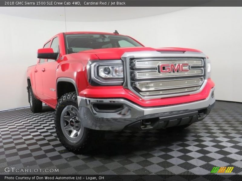 Cardinal Red / Jet Black 2018 GMC Sierra 1500 SLE Crew Cab 4WD