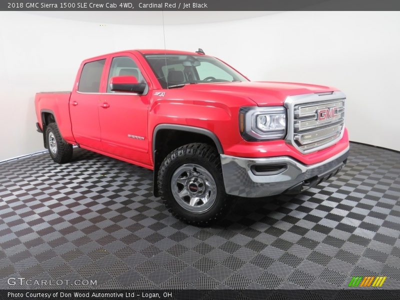Cardinal Red / Jet Black 2018 GMC Sierra 1500 SLE Crew Cab 4WD