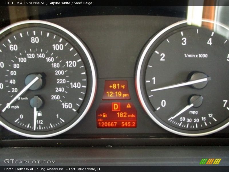 Alpine White / Sand Beige 2011 BMW X5 xDrive 50i