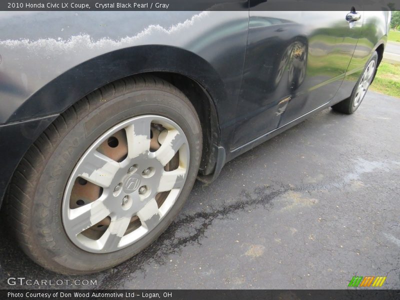 Crystal Black Pearl / Gray 2010 Honda Civic LX Coupe