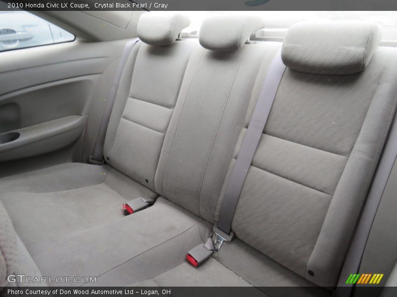 Crystal Black Pearl / Gray 2010 Honda Civic LX Coupe