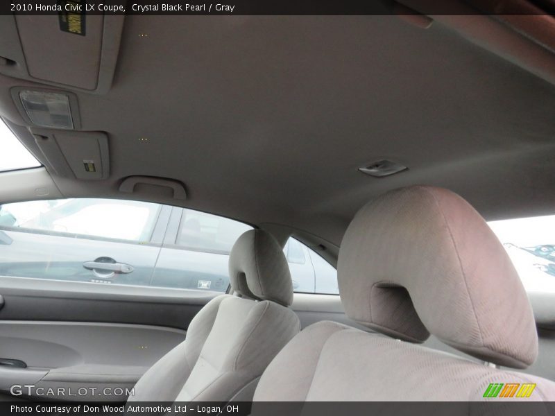 Crystal Black Pearl / Gray 2010 Honda Civic LX Coupe