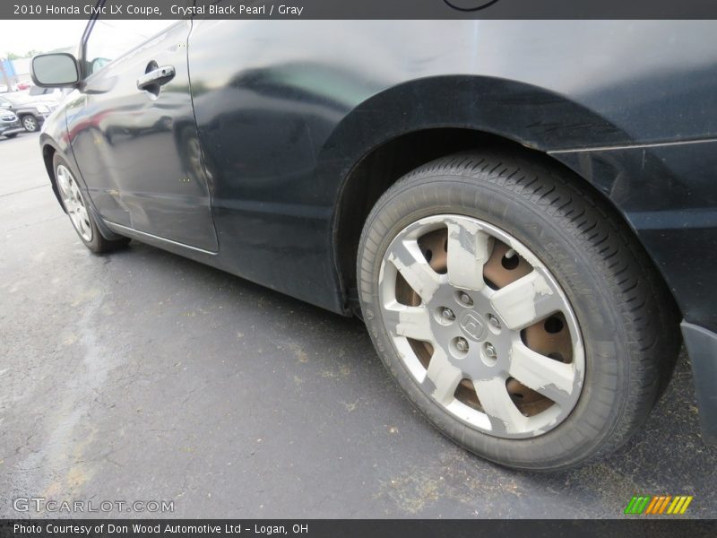Crystal Black Pearl / Gray 2010 Honda Civic LX Coupe