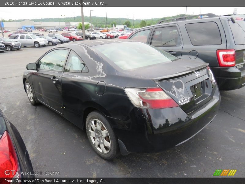 Crystal Black Pearl / Gray 2010 Honda Civic LX Coupe