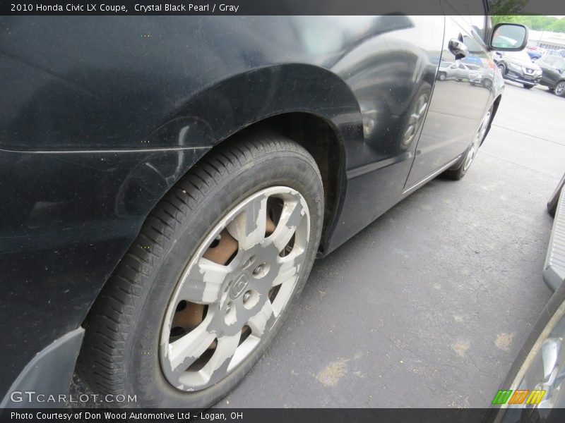 Crystal Black Pearl / Gray 2010 Honda Civic LX Coupe