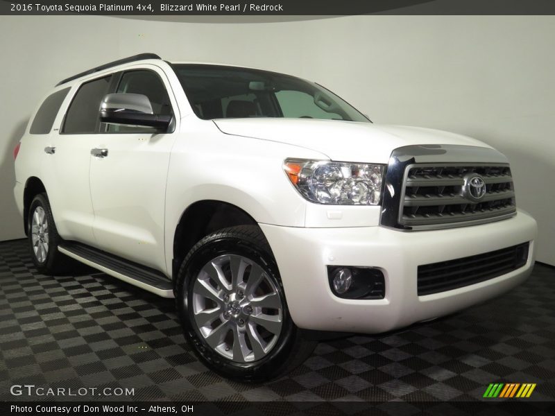 Blizzard White Pearl / Redrock 2016 Toyota Sequoia Platinum 4x4