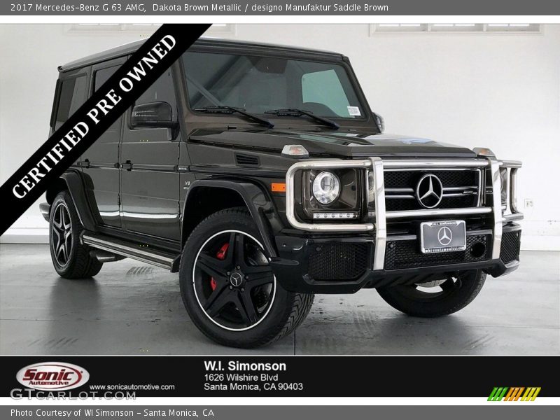 Dakota Brown Metallic / designo Manufaktur Saddle Brown 2017 Mercedes-Benz G 63 AMG