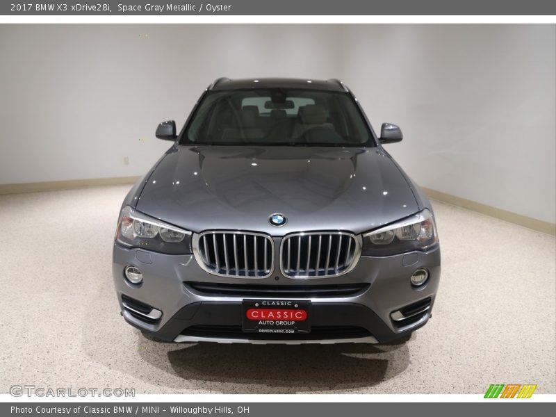 Space Gray Metallic / Oyster 2017 BMW X3 xDrive28i