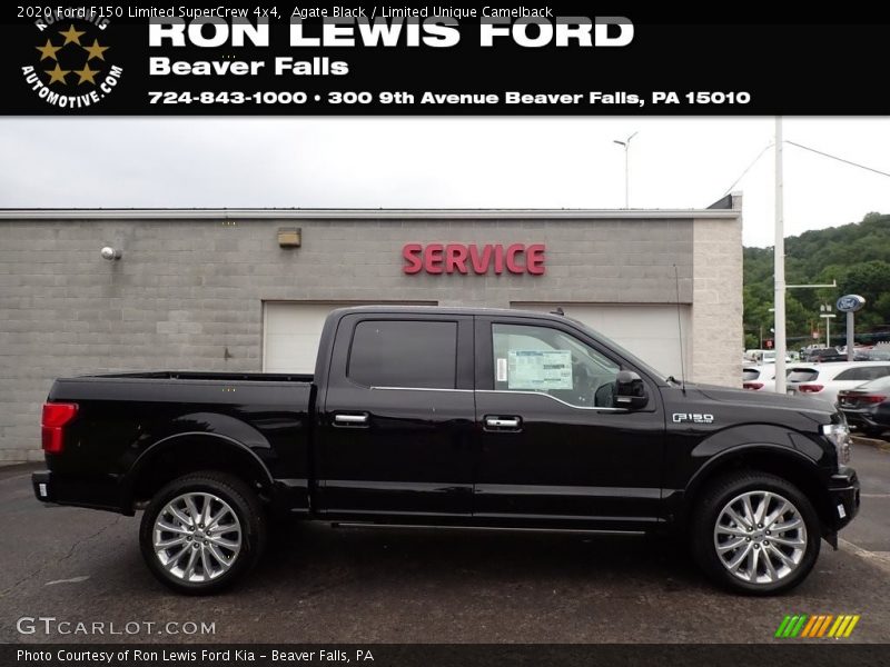 Agate Black / Limited Unique Camelback 2020 Ford F150 Limited SuperCrew 4x4