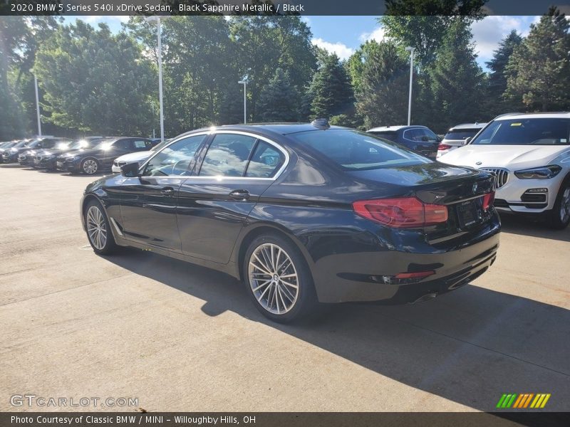 Black Sapphire Metallic / Black 2020 BMW 5 Series 540i xDrive Sedan