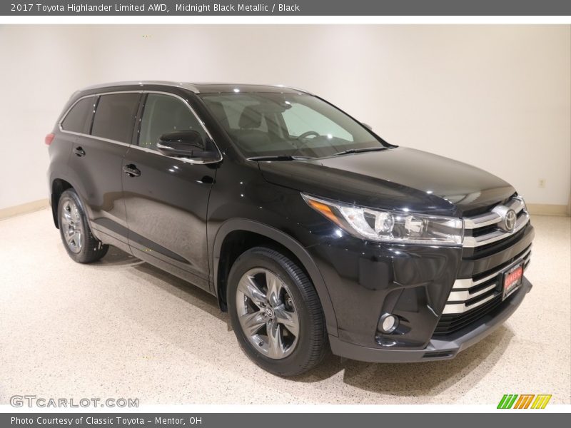 Midnight Black Metallic / Black 2017 Toyota Highlander Limited AWD