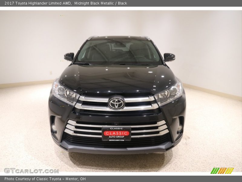 Midnight Black Metallic / Black 2017 Toyota Highlander Limited AWD